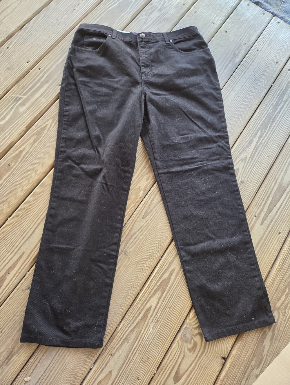 NWT Gloria Vanderbilt Amanda Classic Tapered Jeans Black 16 Short